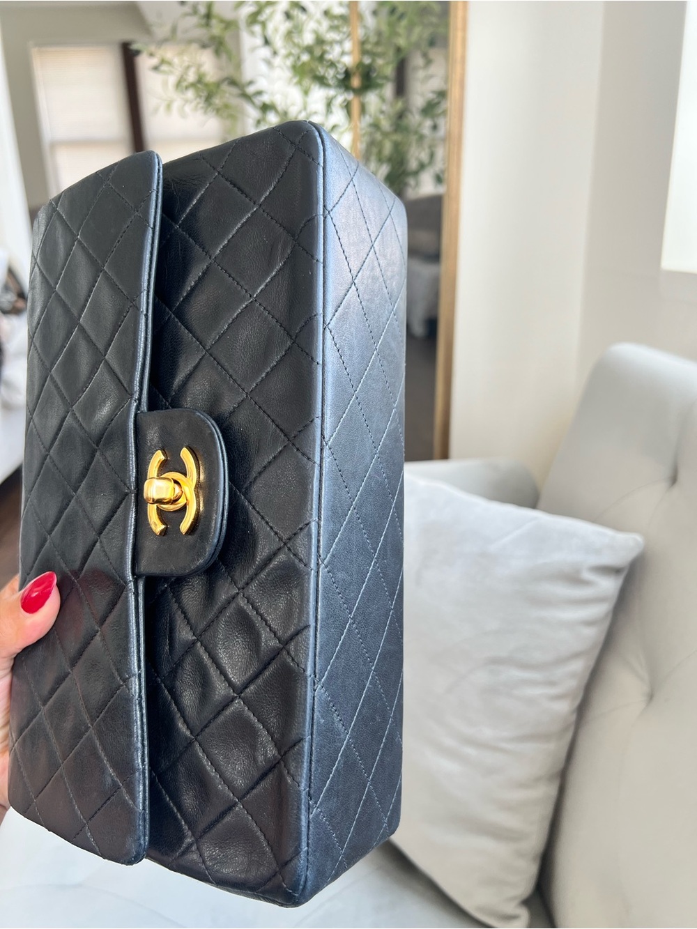 Vintage Chanel Classic Double Flap Lambskin Bag - Picture 8 of 16